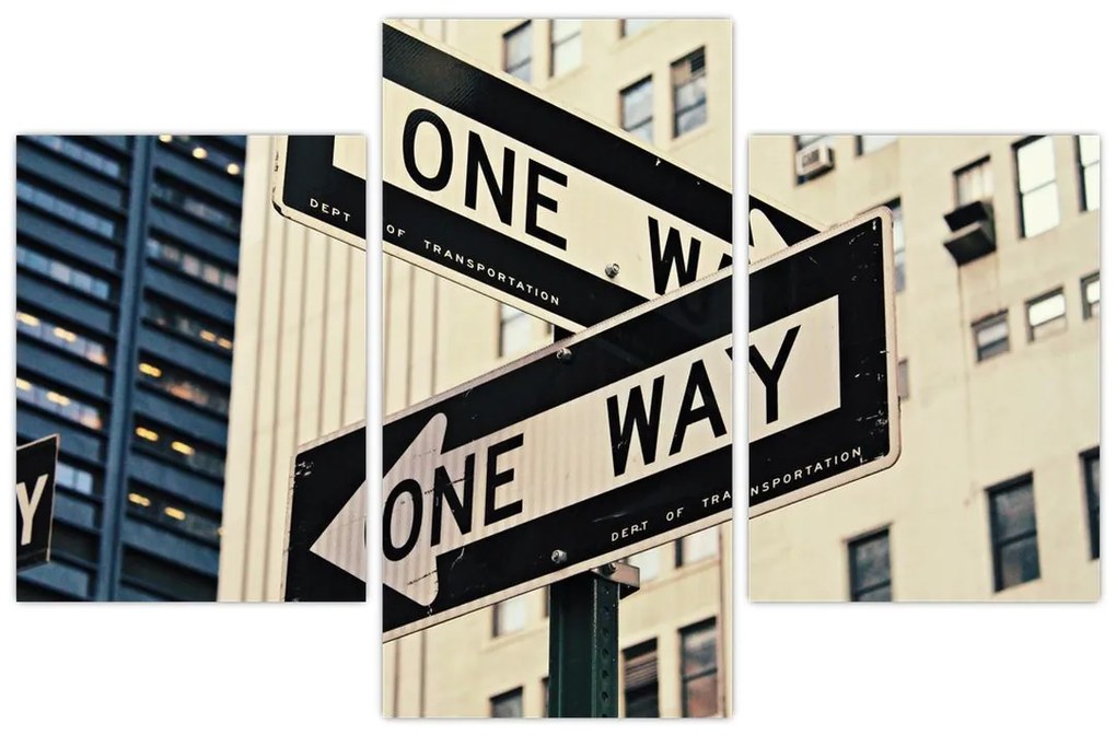 Kép - New York ONE WAY (90x60 cm)