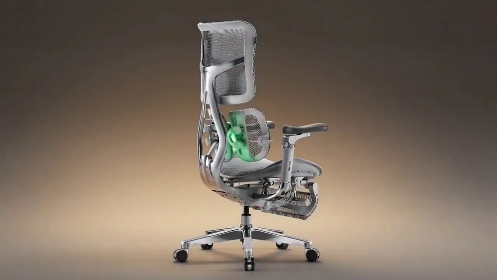 Prémium ergonomikus irodai szék lábtartóval szürke Premium Normal Size: Diablo V-Kinetic