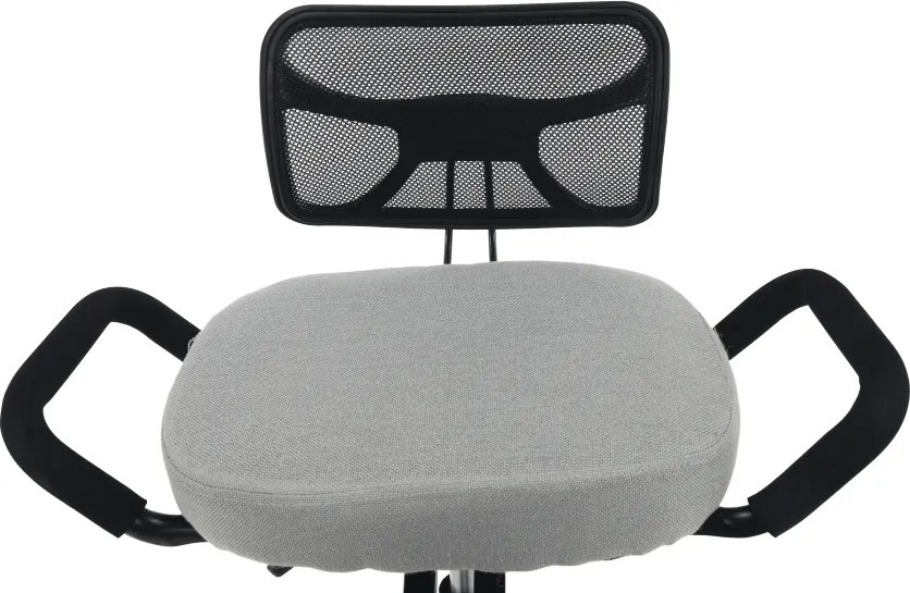 Ergonómikus térdeplőülés, szürkésbarna Taupe/fekete, RUFUS