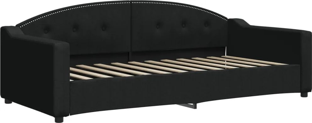 vidaXL fekete szövet kanapéágy 90 x 200 cm