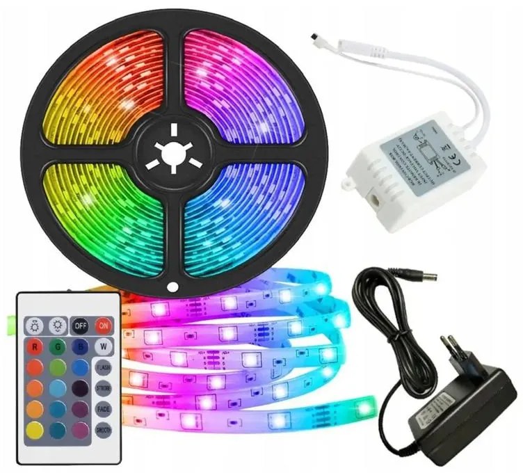 RGB LED szalag - 5 m - 60 LED / m - IP65