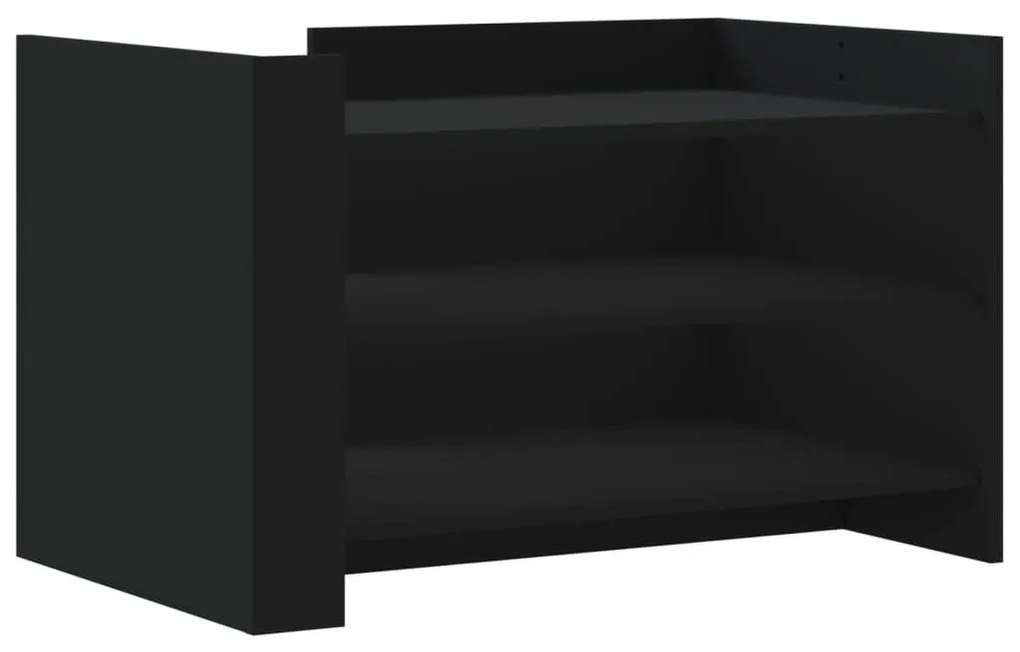 Fekete szerelt fa dohányzóasztal 80 x 50 x 50 cm