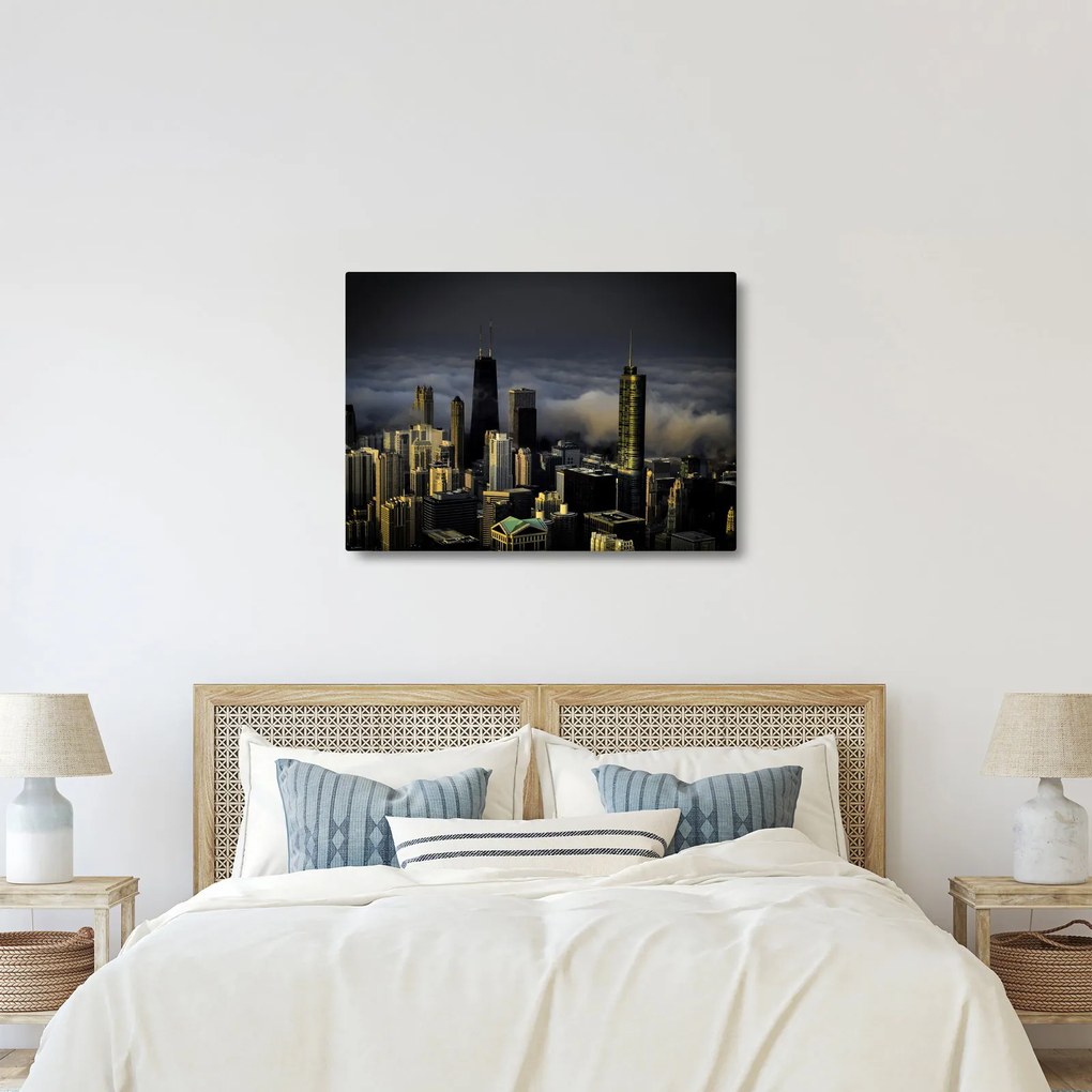 A város képe a felhőkben (70x50 cm)