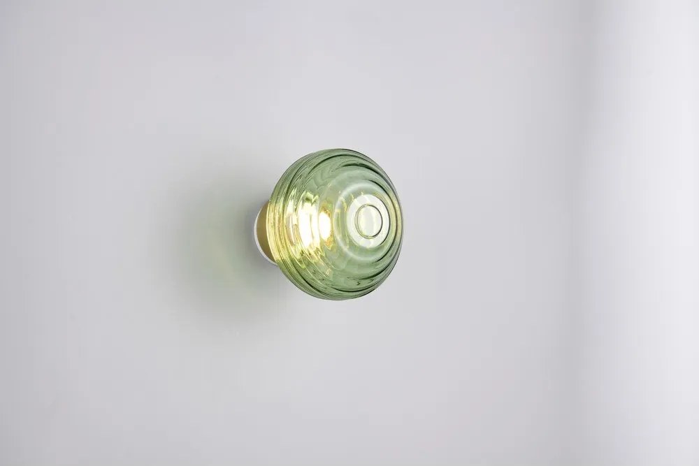 Zöld USB üveg LED fali lámpa ø 15,5 cm Earl – Reality