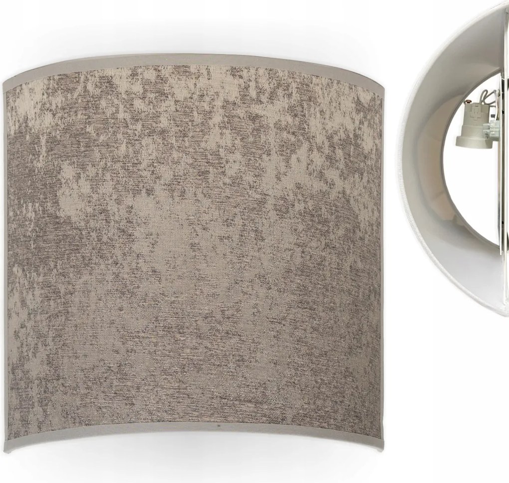 Fali lámpa Lámpabúra Szürke Ezüst E27 Félhold fali