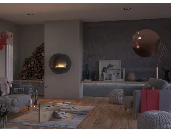 InFire - Fali BIO kandalló á. 70 cm 3kW fekete