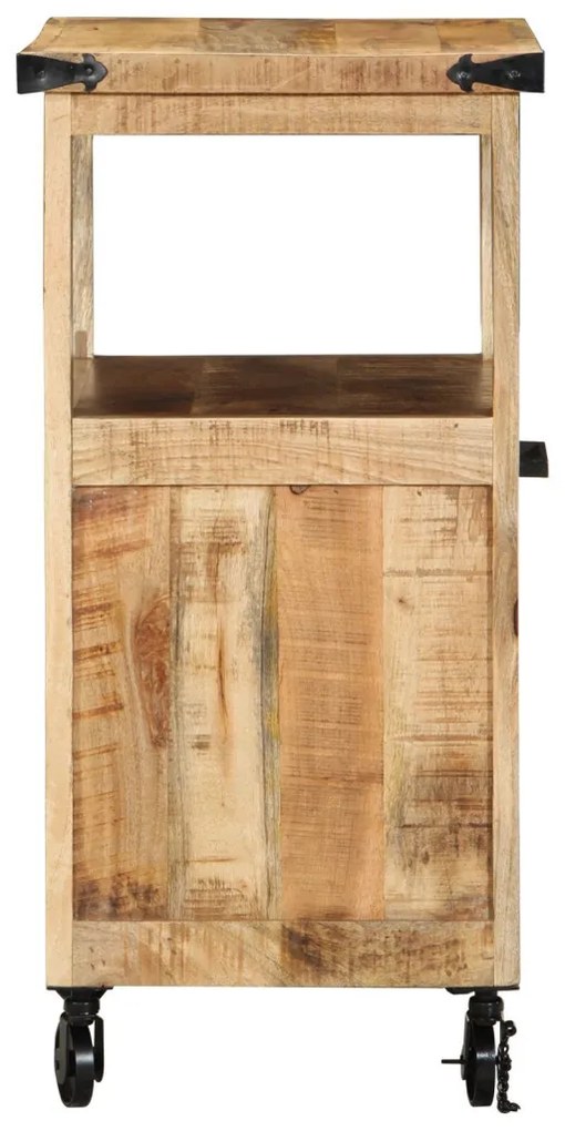 Konyhai Kocsi 55x40x80 cm Tömör Durva Fa Mangó