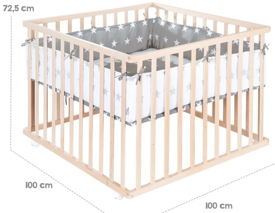 Natúr színű járóka 100x100 cm – Roba