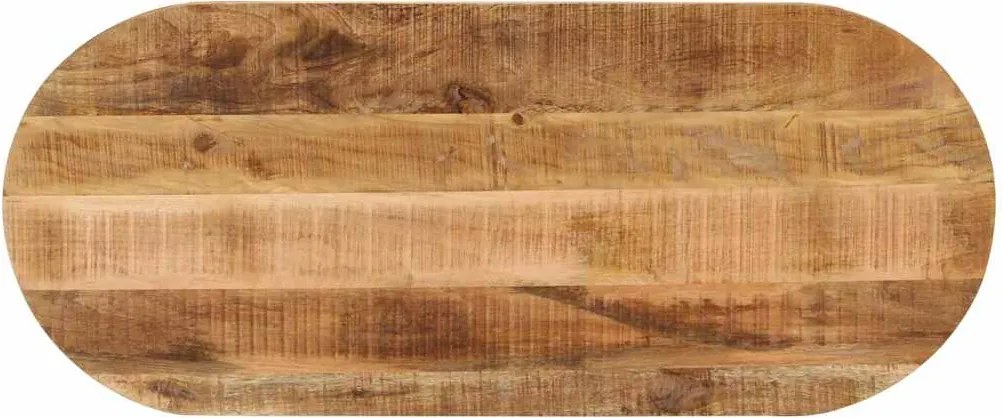 vidaXL tömör nyers mangófa ovális asztallap 80 x 40 x 2,5 cm