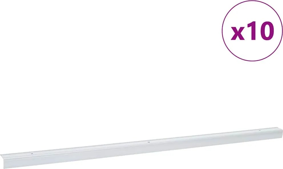 vidaXL Lépcsőélvédők 10 pcs Ezüst 67 x 3 x 2 cm Alumínium