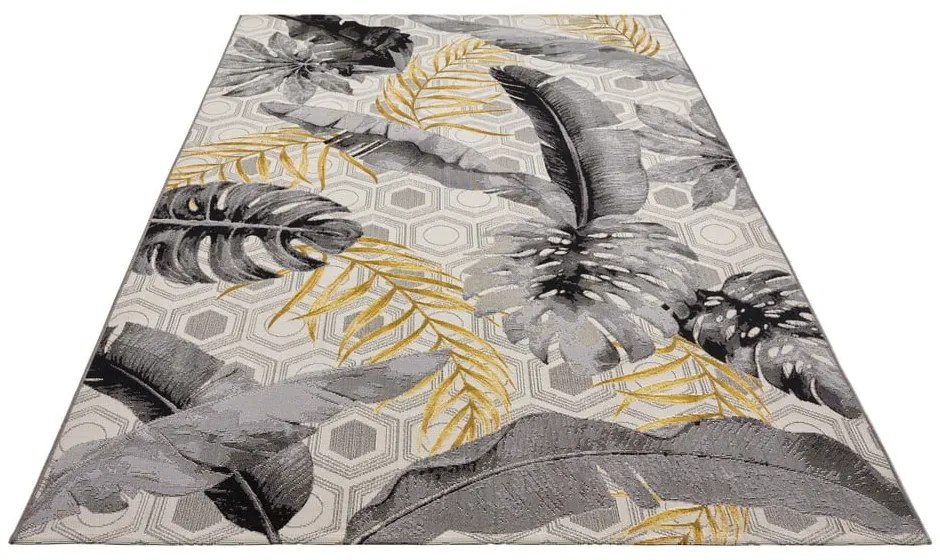 Sárga-szürke kültéri szőnyeg 80x165 cm Flair – Hanse Home