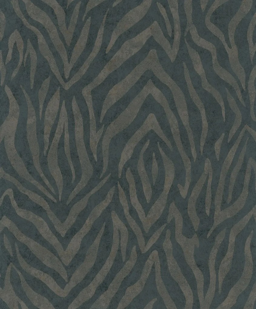 Vinil Tapéta Zebra Motívummal Szürke Barna Mosható