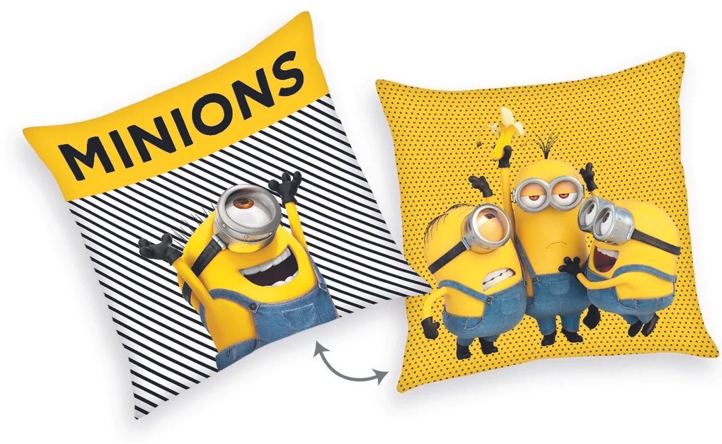 Minions 2 Csíkok párna, 40 x 40 cm
