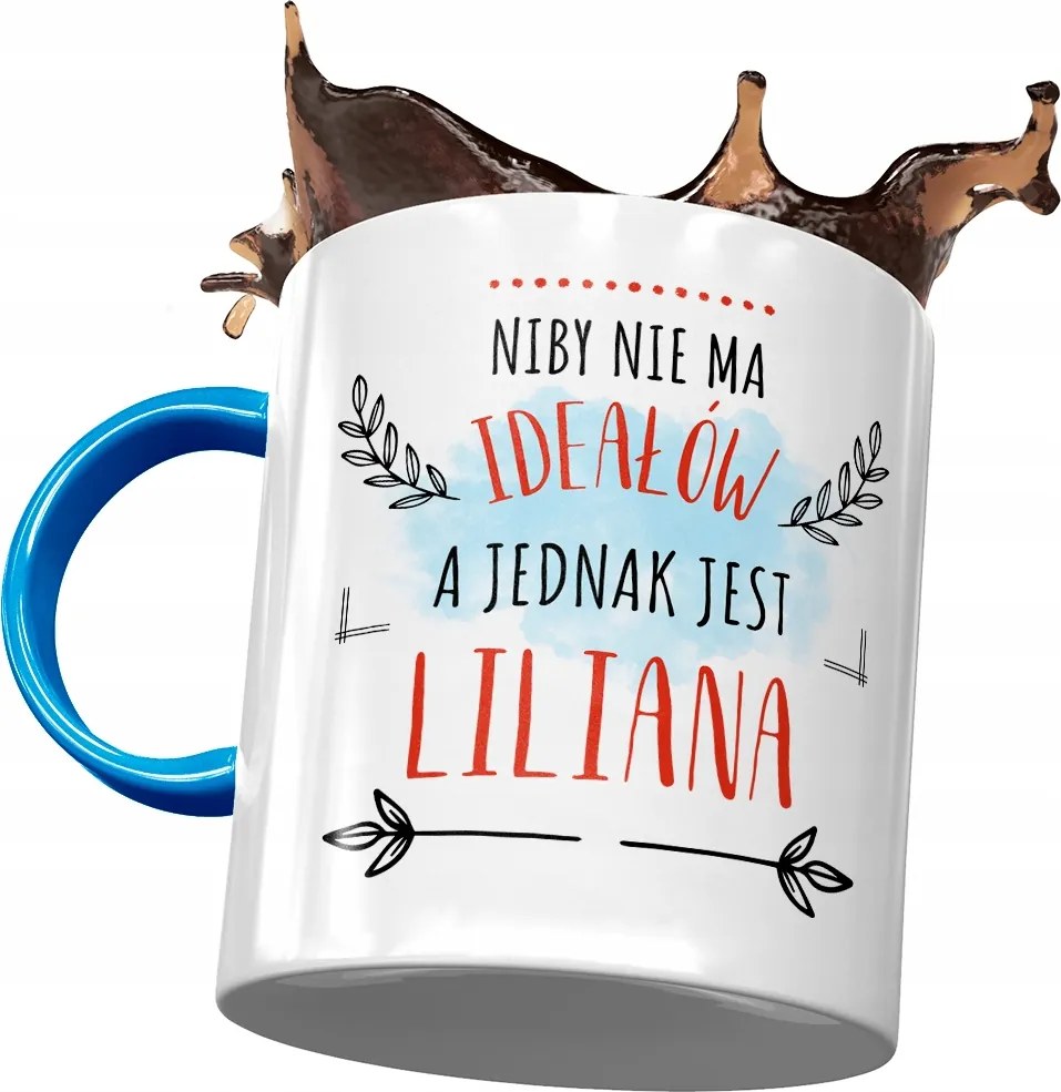 Kék Bögre Liliána Barátnő Feleség Ajándék Nyomtatott Fotóval