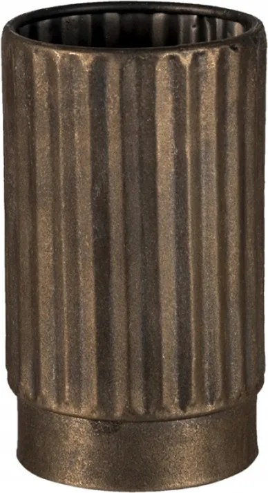 Perhaps aranyszínű fém dekorációs váza S 11x18 cm