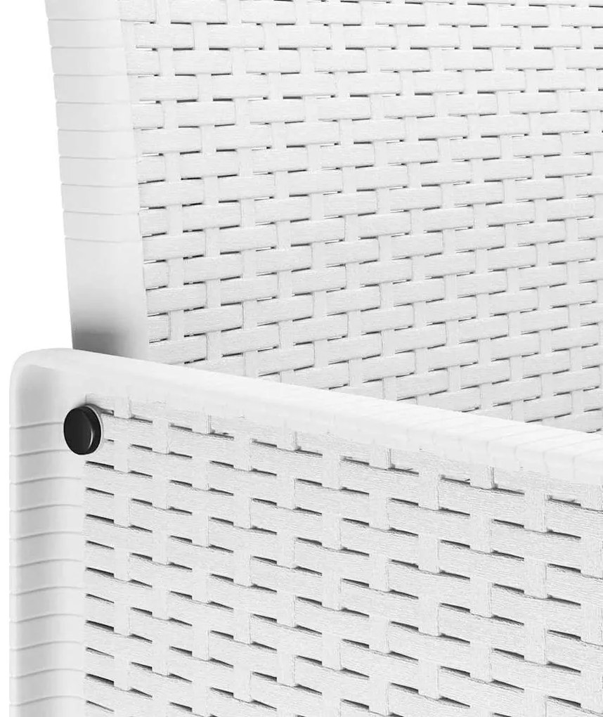 Kert étkező szett 13 pcs Fehér Poli rattan
