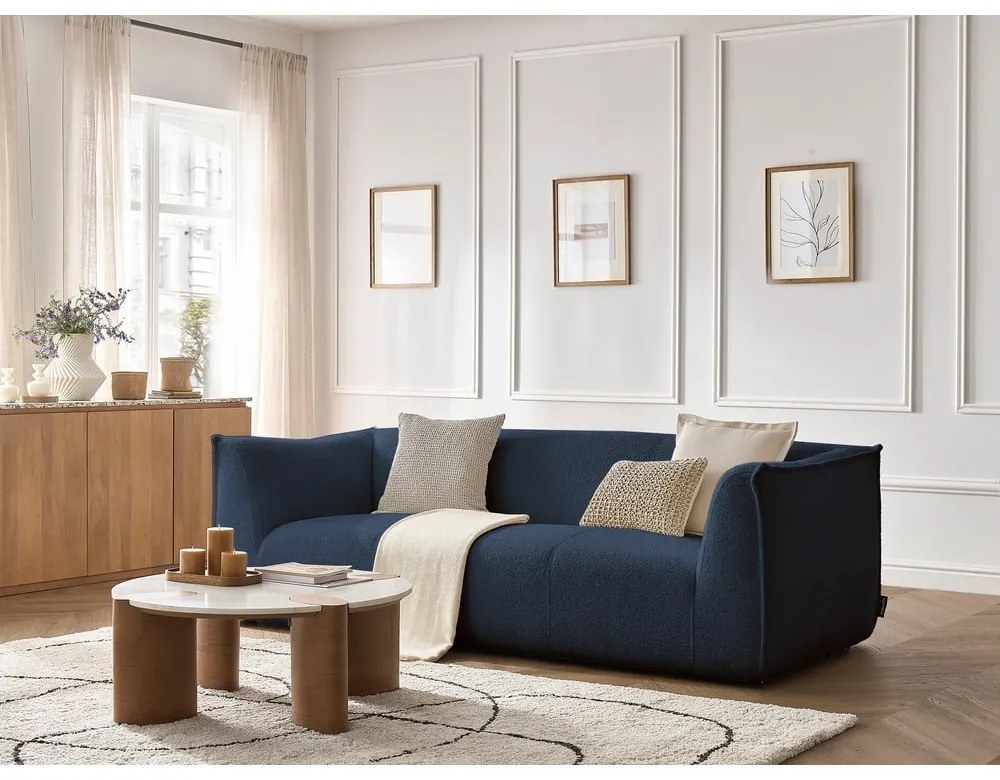 Sötétkék buklé kanapé 242 cm Giorgia – Bobochic Paris