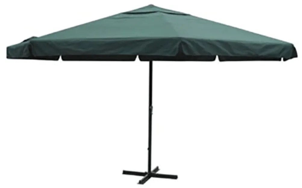 vidaXL zöld alumínium napernyő 500 cm