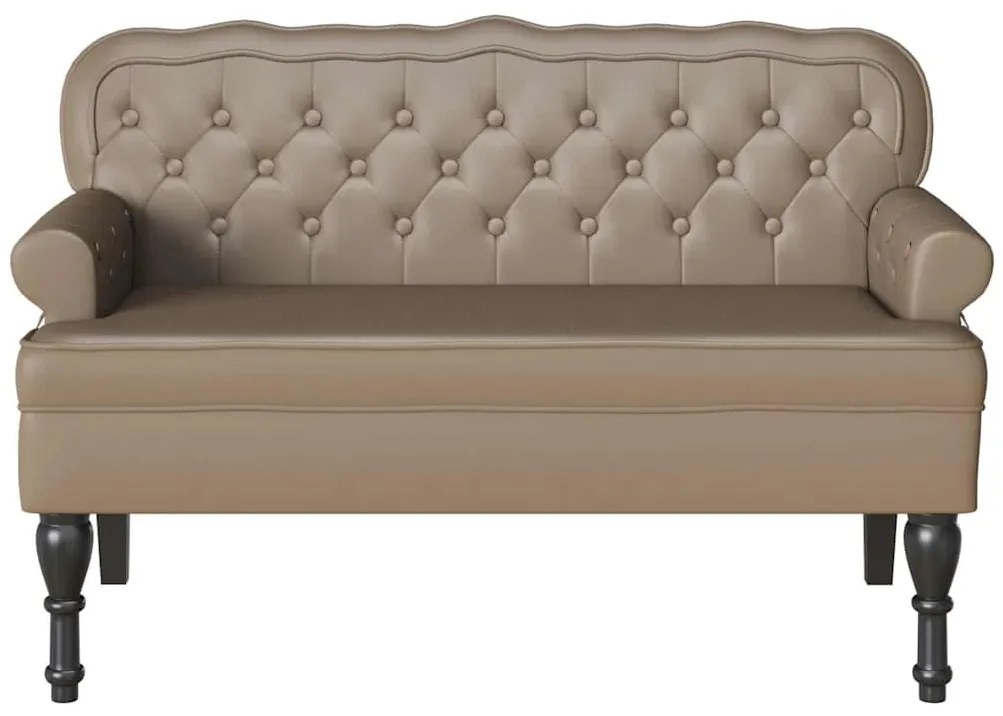 vidaXL Chesterfield Pad Cappuccino 119.5 x 64.5 x 75 cm Műbőr