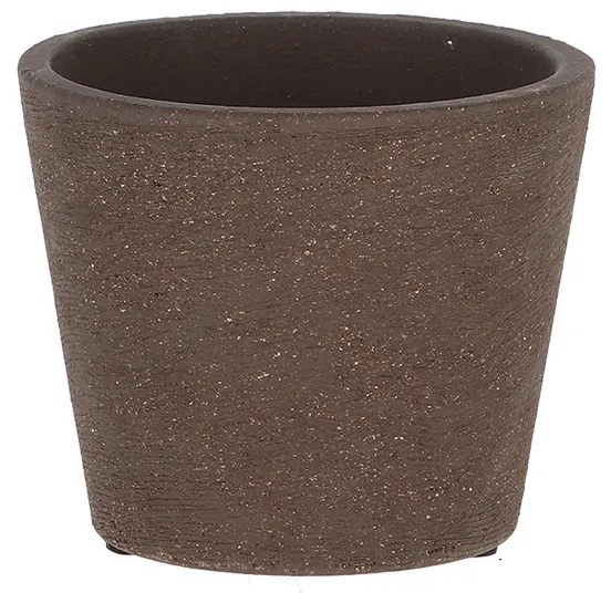 Terrakotta virágcserép, sötétbarna, 12 cm átmérőjű
