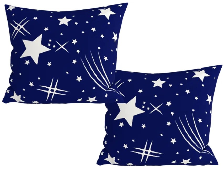 2 db mikroszálas díszpárnahuzat szett, NIGHT SKY 45x45 cm, kék