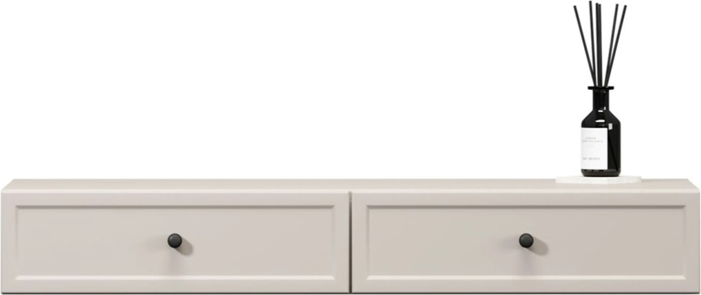 Lorini fali konzolasztal / fali toalettasztal 100 cm - kasmír / fekete fogantyúk