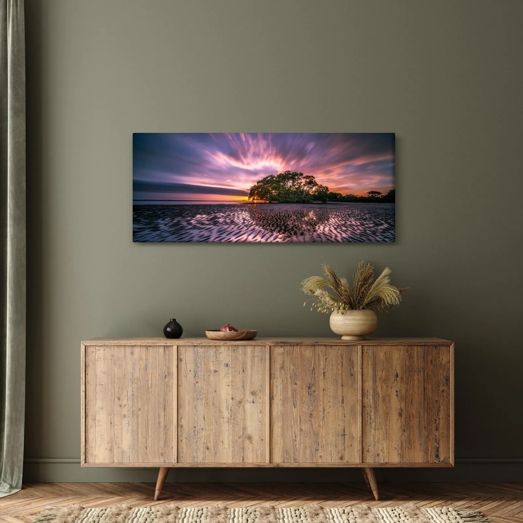 Egy kép a tengerparton naplementekor (120x50 cm)
