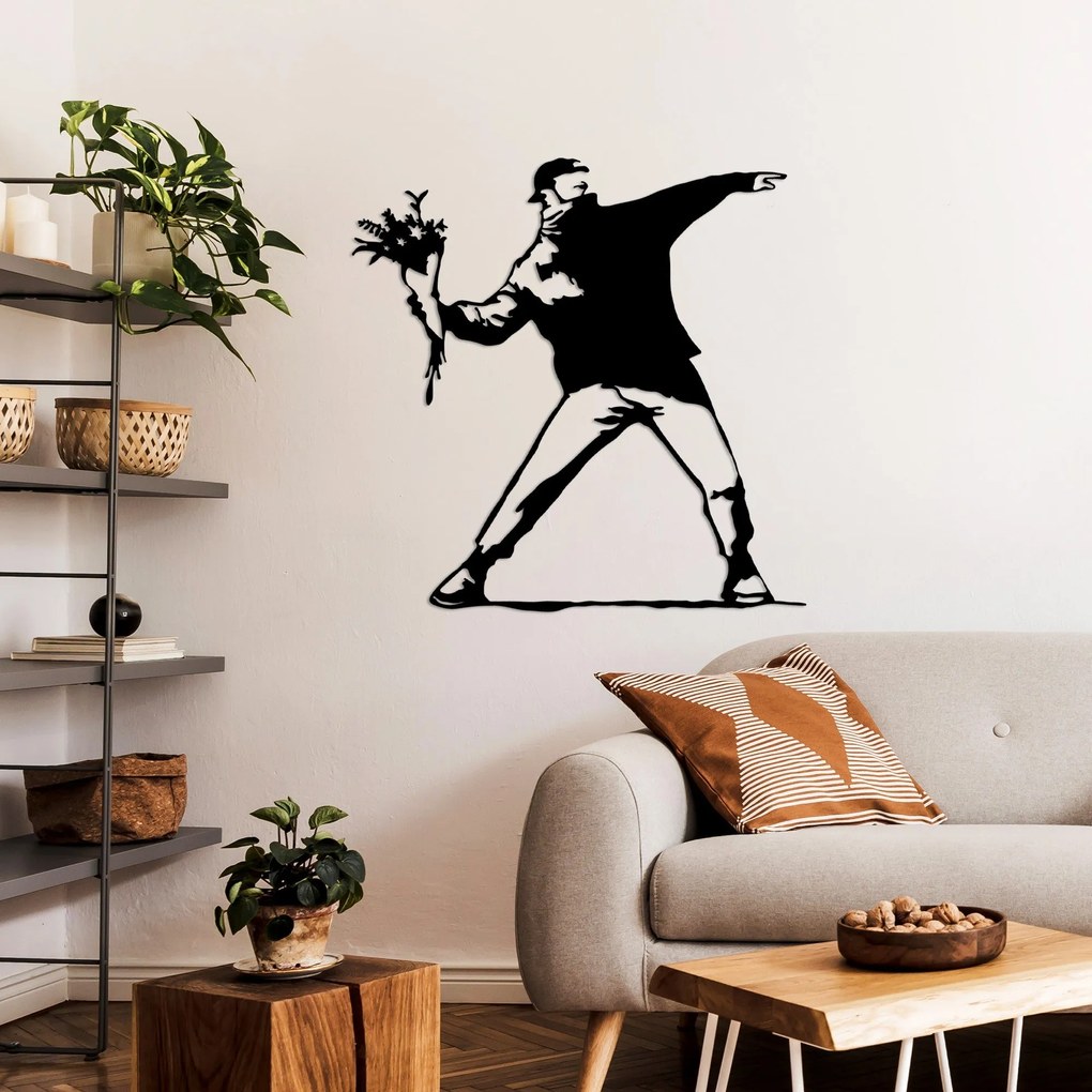 Fém fali dekoráció, Banksy Metal 01