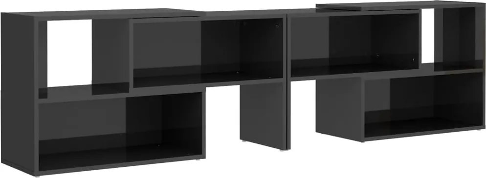vidaXL magasfényű szürke szerelt fa TV-szekrény 149 x 30 x 52 cm