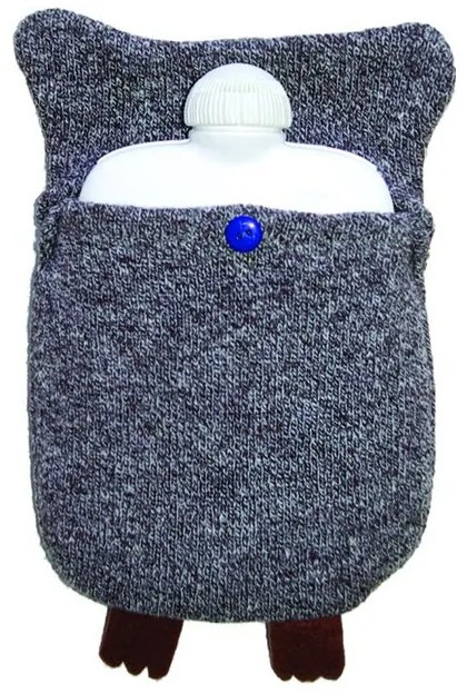 Melegvizes palack Hugo Frosch Eco Comfort - bagoly, 0,8 l, szürke