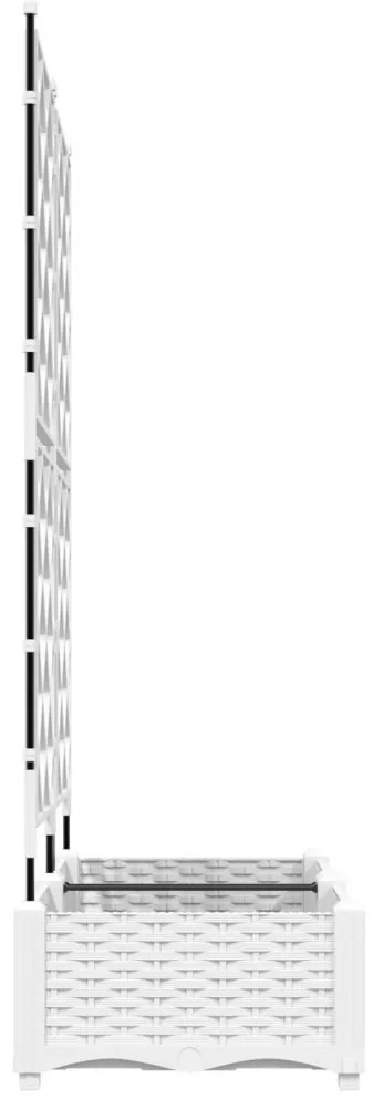 Trellises Kert Cserép 2 db Fehér 80x40x125,5 cm