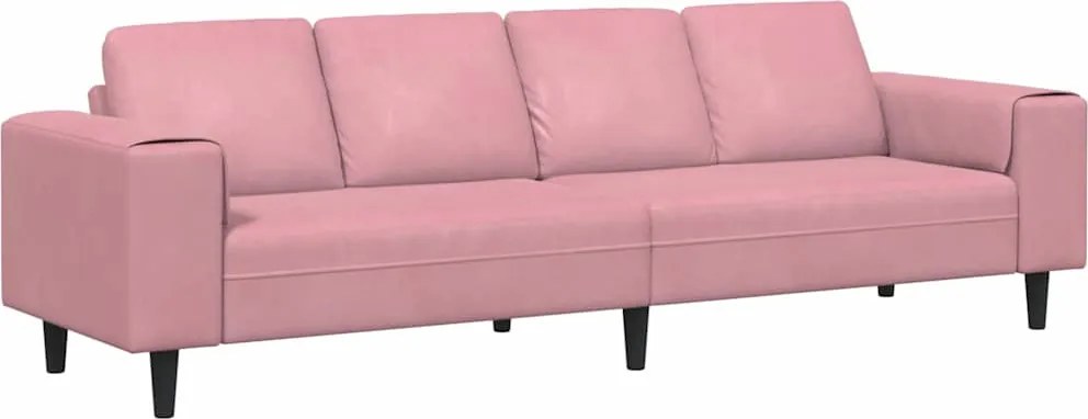 vidaXL Nappali Kanapé Rózsaszín 250 x 77 x 76 cm