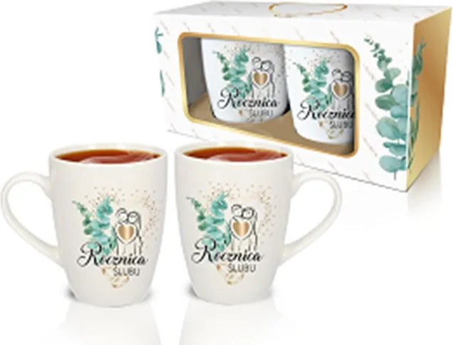 2 Db-os Bögre Szett Elegáns Ajándék Szett Házassági Évfordulóra