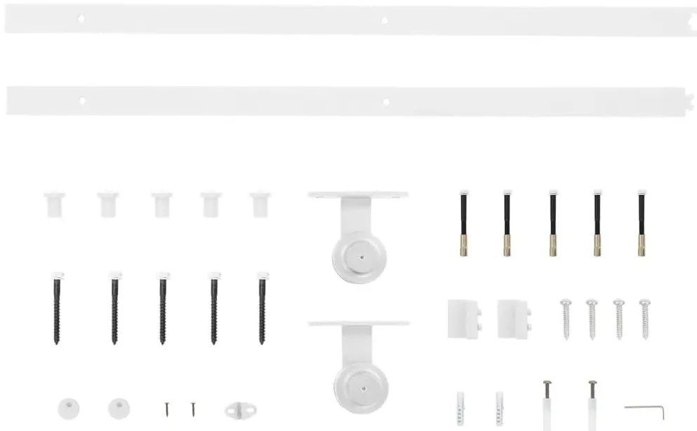 Tolóajtó Szett ORKDAL Természetes és fehér 83 x 232 cm