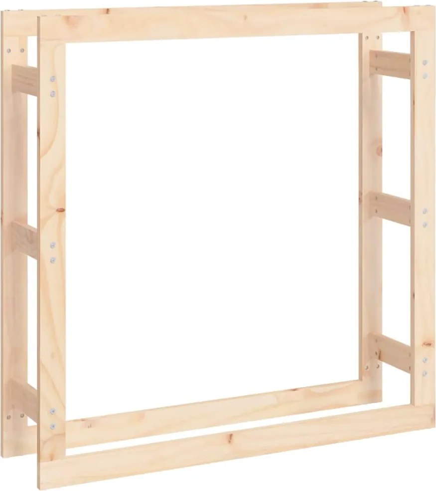 vidaXL tömör fenyőfa tűzifatartó állvány 100x25x100 cm