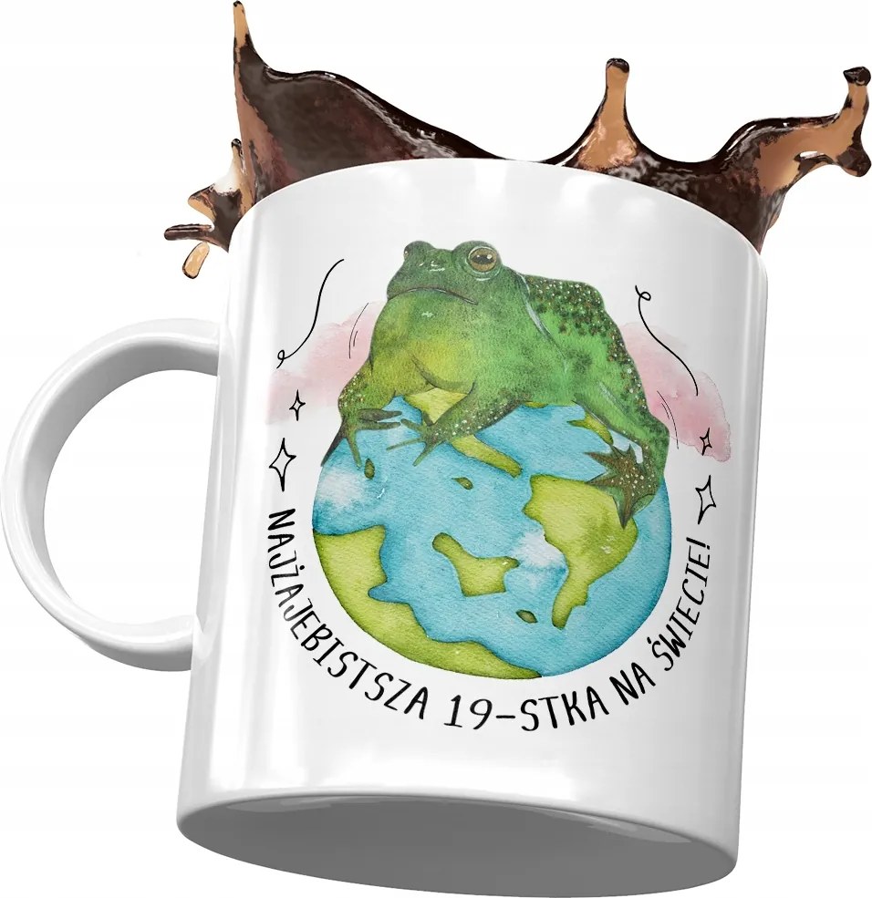 Születésnapi bögre 19 19. 19. Tökéletes Ajándék Nyomtatott Fotóval