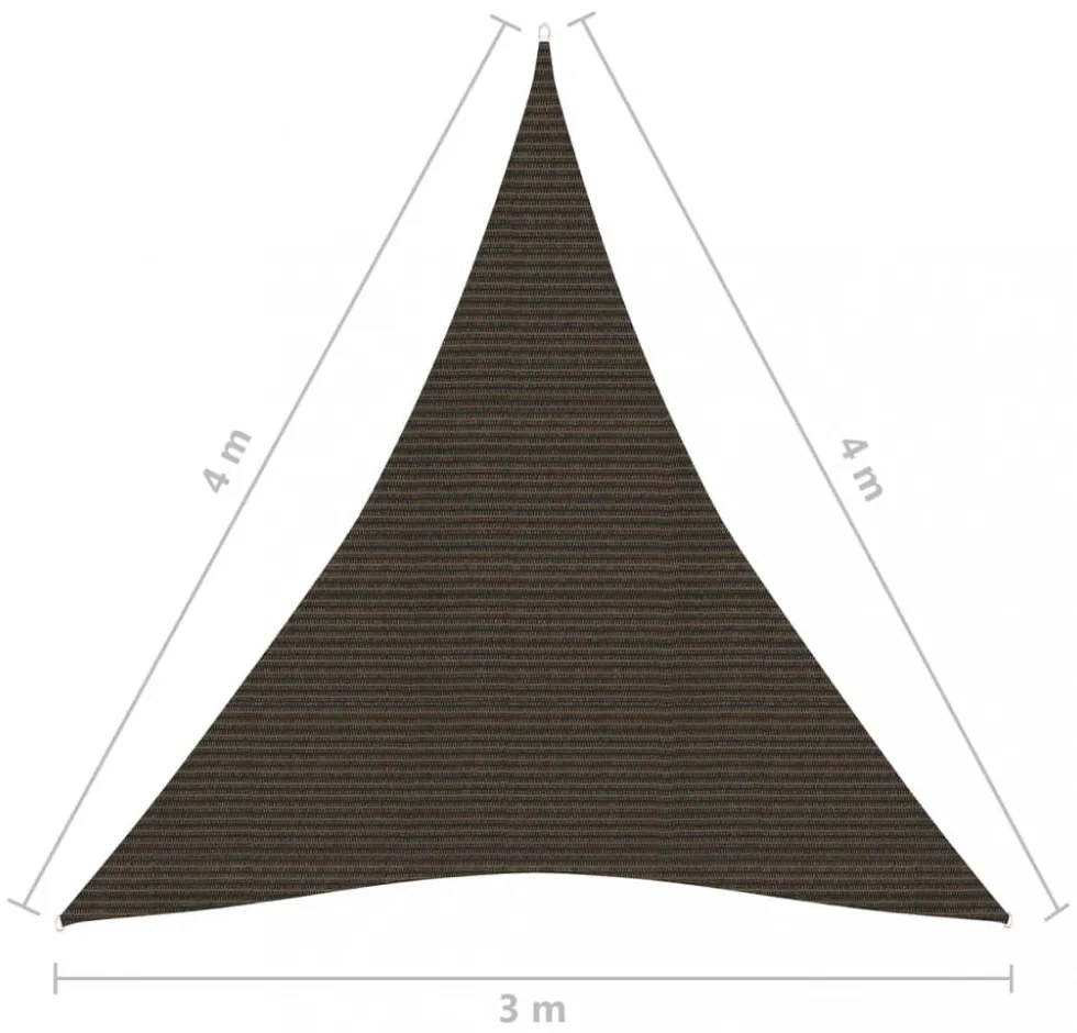 barna HDPE napvitorla 160 g/m² 3 x 4 x 4 m