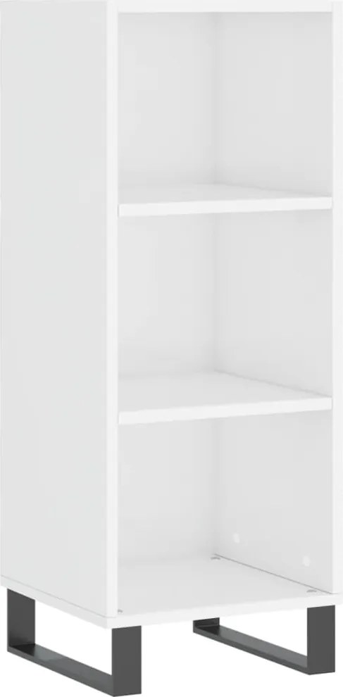 vidaXL magasfényű fehér szerelt fa tálalószekrény 34,5 x 32,5 x 90 cm