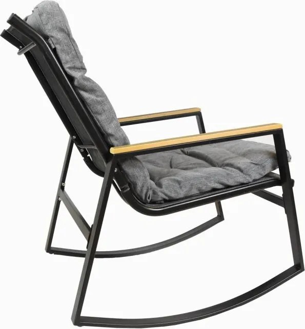 Hintaszék acél párnázott párnákkal 2 db szürke