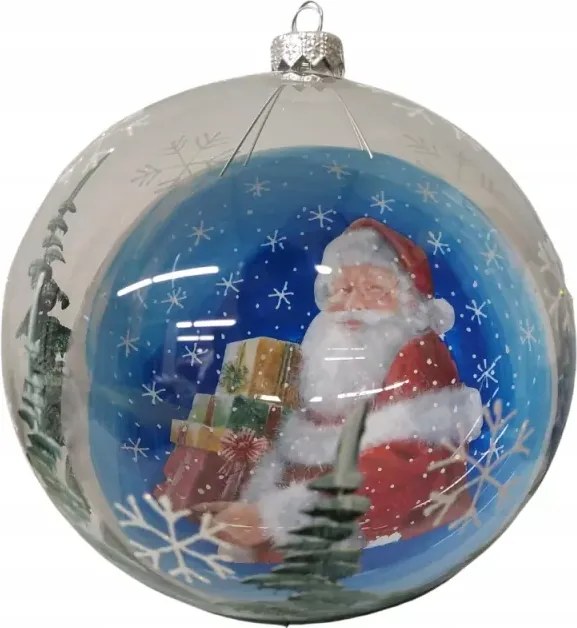Üveg gömb dekoráció karácsonyi dekoráció Mikulás