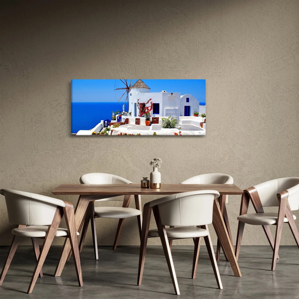 Kép - Kis ház Görögországban (120x50 cm)