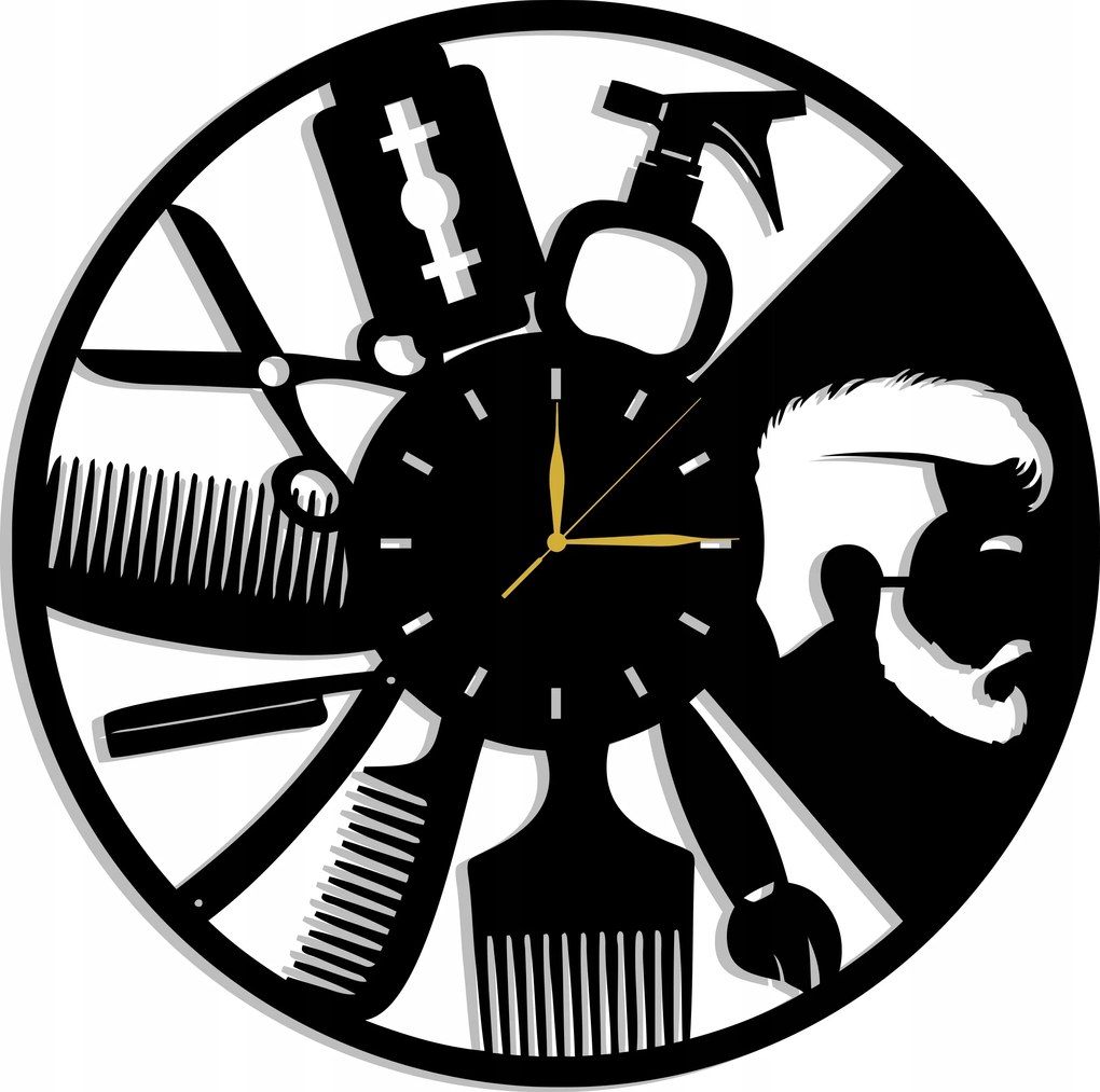 Áttört Fodrász Falióra Barber 60CM XL 17 Szín