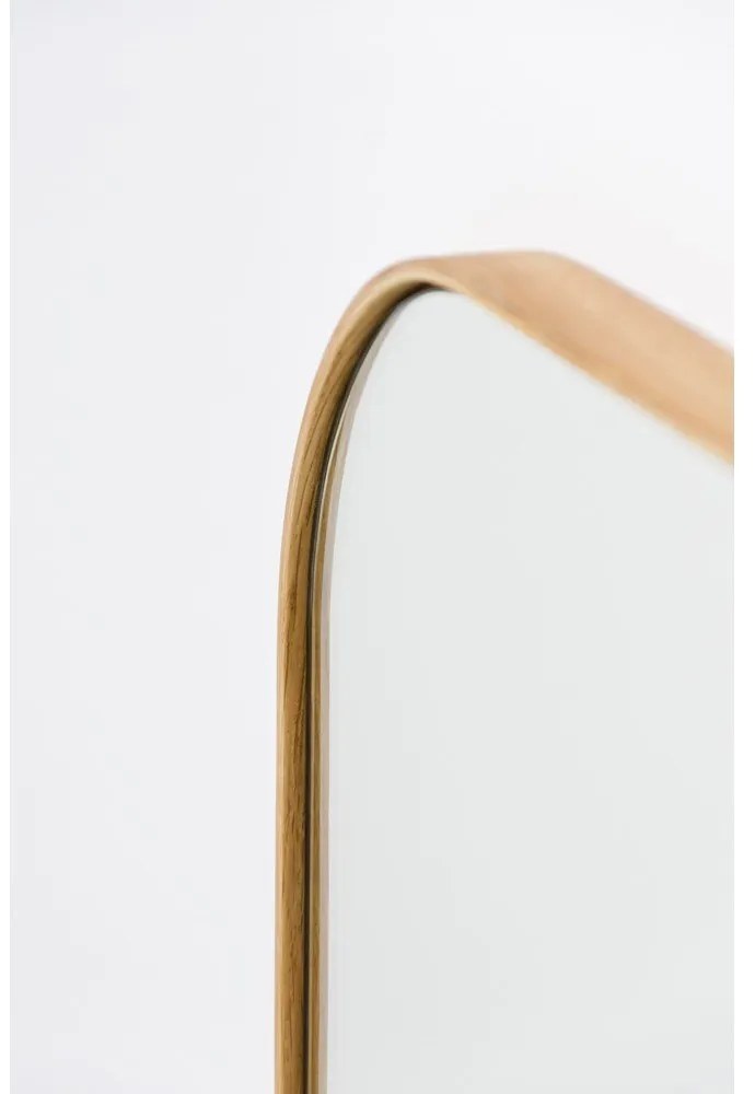 Gaze fali tükör tölgyfa kerettel, 41 x 114 cm - Wireworks