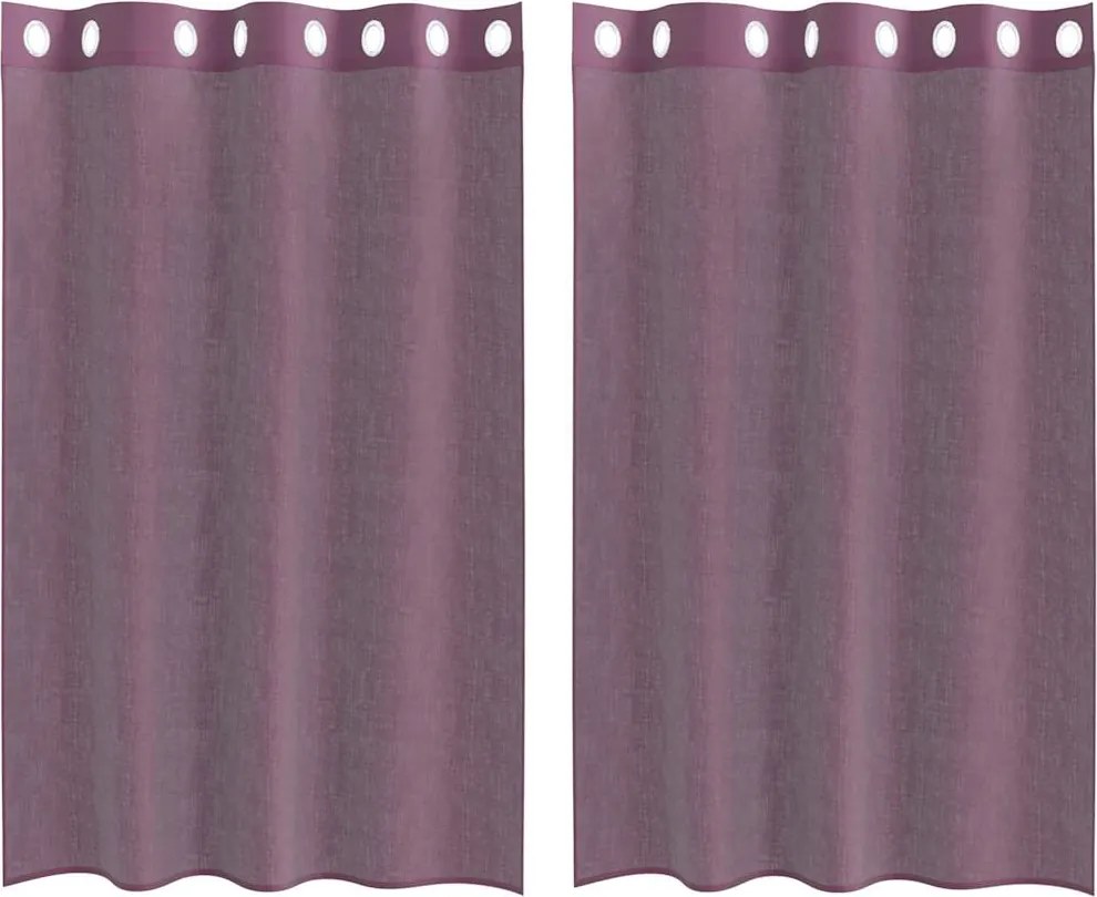 vidaXL 2 db lila fátyolfüggönyök rojtokkal 140x175 cm