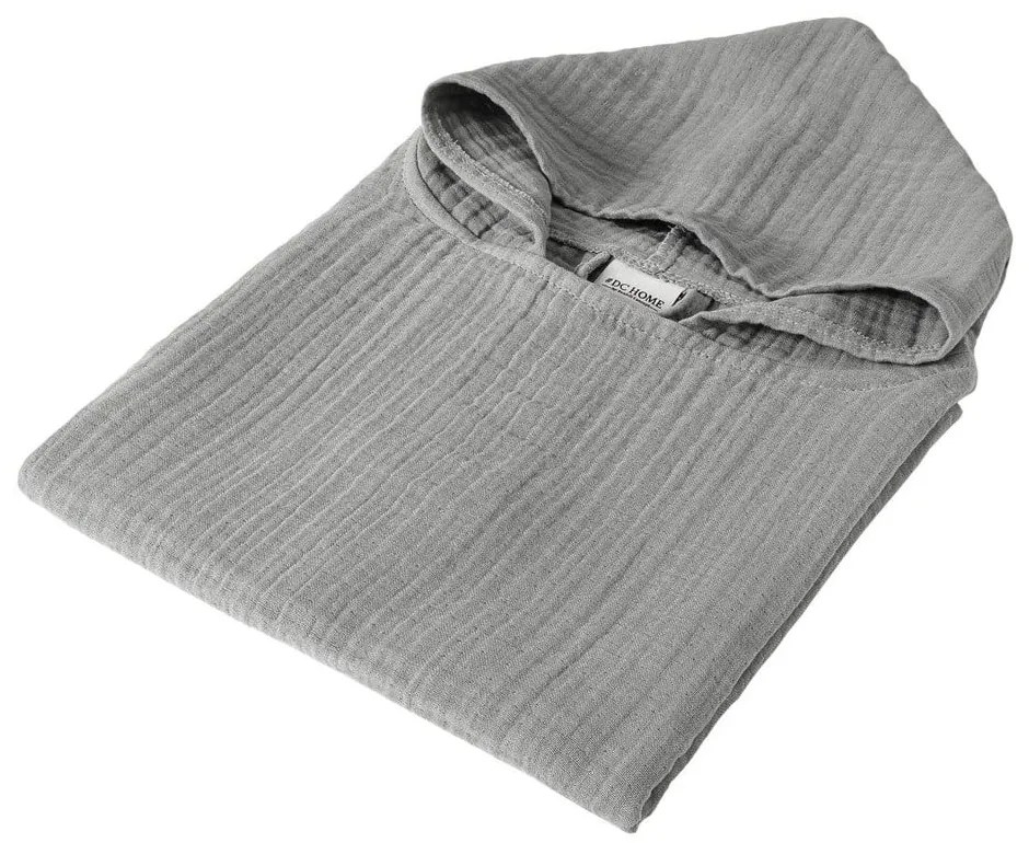 Szürke muszlin gyerek fürdőponcsó Juno – Foutastic