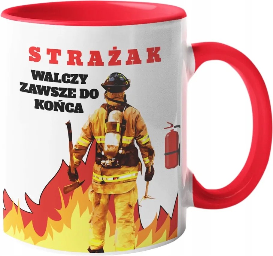 Eredeti Tűzoltó Bögre Tűzoltó Ajándék Mindig harcol ...- 330ml.