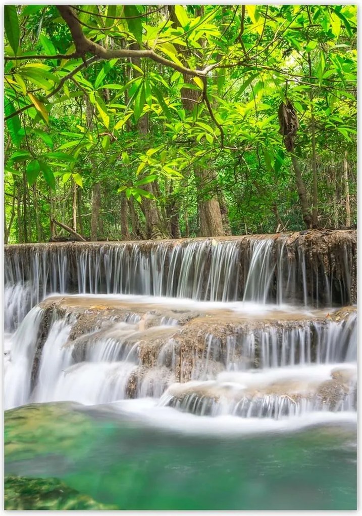 Poszterek 70x100 Vízesés Kaszkád Ázsia