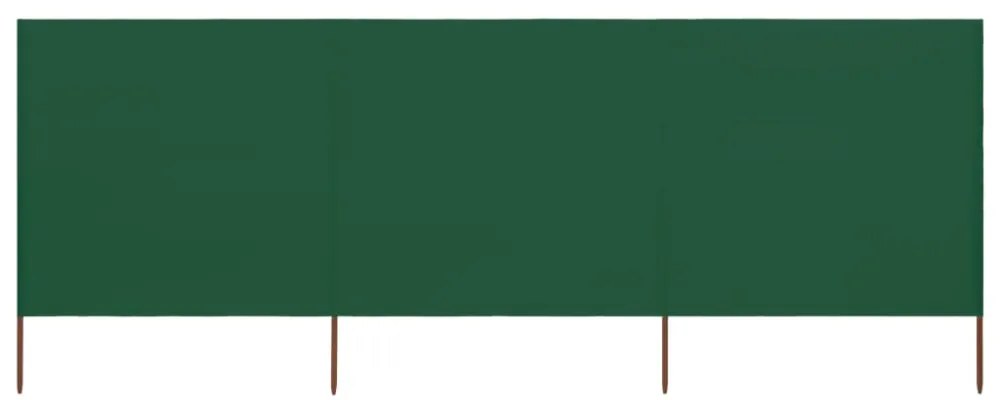 zöld szövet 3-paneles szélfogó 400 x 160 cm