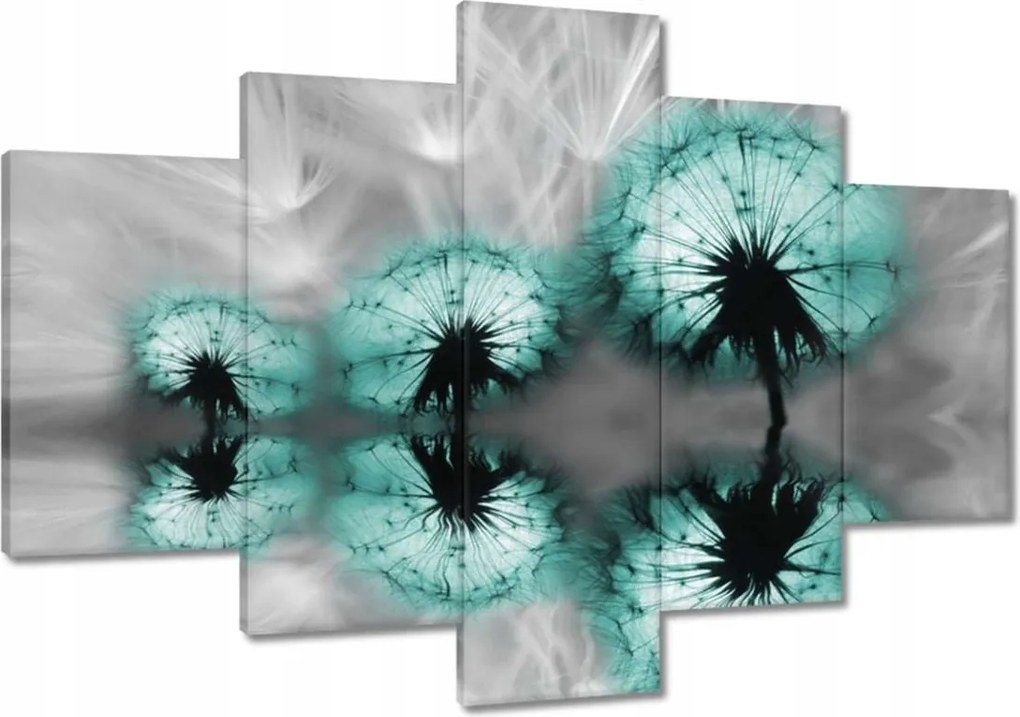 Vászonkép 120x80 Türkiz pitypang virág