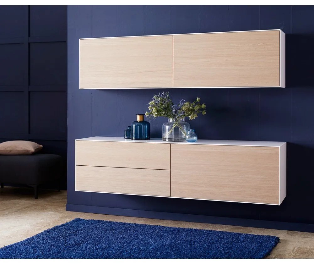 Alacsony tölgyfa dekoros komód készlet 2 db-os 180x46 cm Edge by Hammel - Hammel Furniture